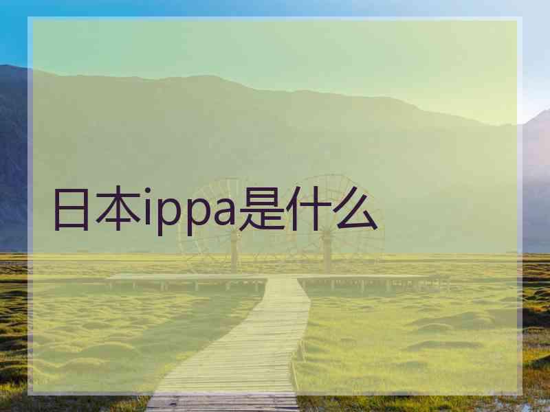 日本ippa是什么